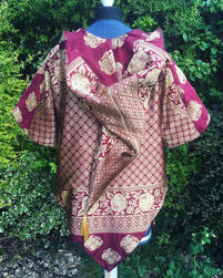 pointed cloak from banarasi art silk